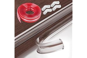 HOMREALM Kantenschutz Baby Transparent, 6M Langer (1cm breiter) Eckenschutz für Babys, Eckenschützer für Möbel, transparentes Baby Proofing-Stoßfängerkissen, Sicherheitspuffer für Ecken und Kanten