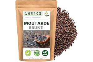 LOUICE Moutarde brune noire 100g – l’ingrédient puissant pour une cuisine relevée, idéale en Marinades et Pickles (100)