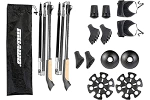 ‎MUAWO Muawo Premium Faltbare Nordic Walking Stöcke | ultraleichte 249g, verstellbar, 105-135cm Teleskobstange, 67% Carbon | Trekkingstöcke, Wanderstöcke, Walkingsticks für Damen & Herren