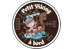 PRINT CORNER Autocollant Bébé à Bord - Petit Viking
