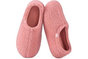 VeraCosy Women's Fuzzy Slippers Warm Comfy Memory Foam Non-slip House Shoes