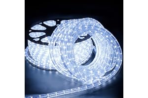 Forever Speed 50M Tubo de LED Manguera LED Luces de Tira de Manguera Exterior e Interior Blanco Frío,Tiras LED Adecuado para Decoración e Iluminación Navidad, Halloween, Boda,Fiesta, Hotel, Jardín