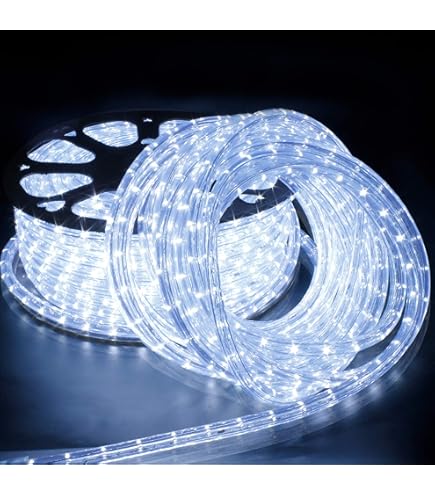 Forever Speed Led-lichtslang voor buiten 14 m, waterdichte led-slang voor buiten, decoratie en verlichting, led-lichtslang voor Halloween, tuin, Kerstmis, bruiloft, feest, warm wit