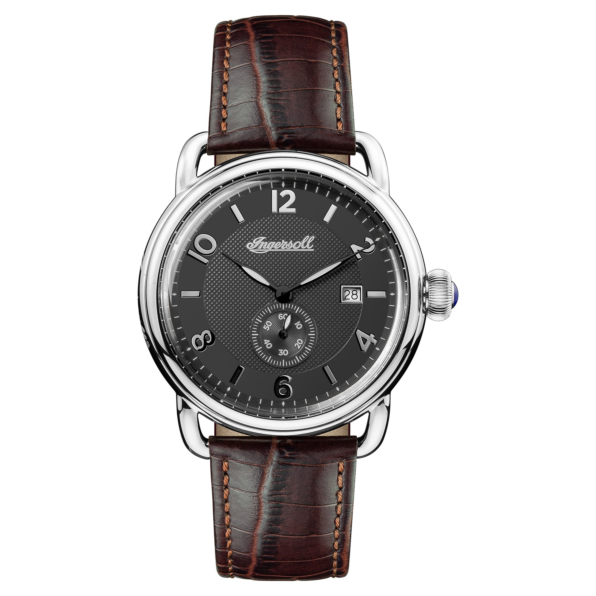 Ingersoll Herren Analog Quarz Uhr mit Leder Armband I00801