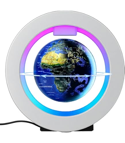 Globo Magnetico Fluttuante Con Luci LED Multicolore - Gadget High-Tech Per Scrivania E Decorazione - Foto 8