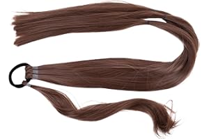CAISHA Extensiones de pelo liso de 75 cm, color marrón HEZ109