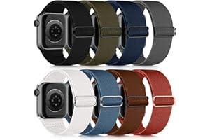 chinbersky 8 pasków kompatybilnych z paskami Apple Watch 38, 40, 41, 42, 44, 45, 49 mm, nylonowy, sportowy pasek do Apple Watch Ultra/iWatch Series 9, 8, SE, 7, 6, 5, 4, 3, 2, 1,