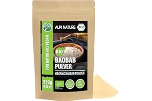 ‎ALPI NATURE Alpi Nature Baobab Pulver BIO 250g, gemahlenes Baobab Frucht, Baobabpulver, glutenfrei