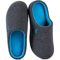 VeraCosy Ladies Two Tone Memory Foam Slippers Non-Slip Soft Knitted