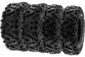SunF A033 25 x 8 – 12 25 x 10 – 12 pneumatici Quad ATV UTV Power I All Terrain pneumatici con omologazione stradale 6PR TL 65J E marchio di omologazione, set di 4 pezzi