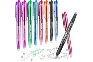 ‎VITA DENNIS Radierbarer Kugelschreiber, 0,5mm Radierstift, 8 Farben Tintenroller Radierbar, Radierbare Stifte mit Thermosensitive Tinte, Kugelschreiber mit Radiergummi für Studenten Geschenk, Schule, Bürobedarf