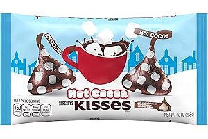 Hershey's Holiday Hot Cocoa Kisses: Chocolate with Marshmallow Flavoured Cream Filling - 10oz (283g)