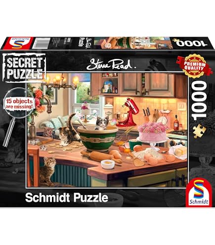 Schmidt Spiele 1000 Piece Jigsaw Puzzle - Steve Skelton "Space Colony" Art - View #2