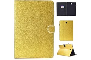 LMFULM® Case for Samsung Galaxy Tab S4 / SM-T830 / T835 (10.5 Inch) PU Leather Thin Magnetic Cover Shining Case Sleep/Wake Stent Function Holster Flip Cover for Galaxy Tab S4 10.5 Gold
