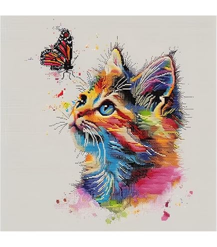 Kit De Point De Croix Luca-S - Motif Magnolia Doré - 27 X 20 Cm, 57 Couleurs - Tout Inclus Pour Broder Soi-même - 4
