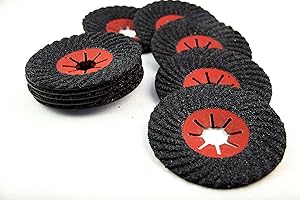 EISENWOLF Juego de 10 discos de fibra para superficies duras, incluso en condiciones húmedas como loza, granito y cerámica. Descuento por cantidad (1, P80)