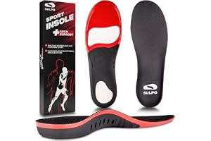 SULPO SPORT ortopediska innersulor med valvstöd – dämpande skosulor för plantarfasciit, hälsporre, platta fötter, fotsmärta (