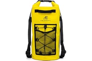 TELSA UK 4 Elements - Waterproof Bag and Dry Bag Roll Top Waterproof Rucksack, Wet Bag & Hiking, Waters Sports or Camping Bag, 20L drybag (Yellow)