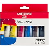 Amsterdam Talens Akrilik Boya Seti &ldquo;Birincil&rdquo;, 6 x 20 ml