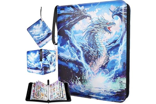 Classeur Carte Album, 900 Pochette Grand Cahier Rangement Album Carte Protege, Porte Carte, Classeur Compatible Avec Cartes, Classeur Carte à Collectionner, avec fermeture éclair, pour Cadeaux de Noël