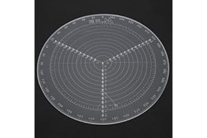 LIUKOUU Bussola di ricerca del centro rotondo, bussola di ricerca del centro acrilico trasparente, strumento di centraggio della torre del righello di centraggio di tornitura del legno rotondo per cerchio di