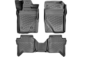 ‎FUSSMATTENPROFI.COM fussmattenprofi.com 3D Gummimatten Set für VW Amarok II (2.Gen) Baujahr ab 2023 | Extra Hoher 5cm Rand Allwetter Auto Fussmatten I TPE Geruchlos rutschfest Fußmatten Zubehör