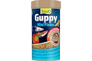Tetra Guppy Mini Flakes - comida equilibrada y rica en nutrientes para guppys, lata 250 ml