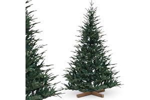 Urhome Künstlicher Weihnachtsbaum mit Ständer Nordmanntanne - 180 cm hoher Christbaum Dekobaum PVC Kunstbaum Tannenbaum Schnellaufbau Klappsystem Baum für Weihnachten