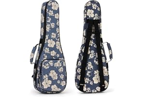 SHANNA Funda Ukelele Soprano, Concierto Bolsa Acolchada Ukelele, Ukeleles Estuches y Fundas, Grueso y Funda para Ukeleles con Cremallera Deslizante Mejorada