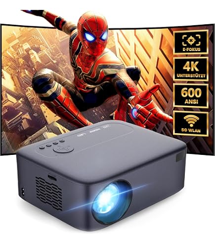 Mini Beamer Mit WiFi & Bluetooth – 1080P, 9800 Lumen, Tragbar Für Heimkino & Smartphone