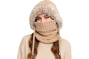 TAGVO Pasamontañas Termico para Mujer, Invierno Capucha Polar Balaclava Polar Multifuncional para Clima Frío Esquí al Aire Libre Montaña Senderismo