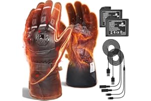 ‎IRON JIA'S IRON JIA'S Beheizbare motorradhandschuhe 3000mAh 2025 Upgrade Intelligente Temperaturregelung,beheizbare Handschuhe USB für Herren Damen,Warme Outdoor Winter Motorradhandschuhe mit 4 Heizstufen