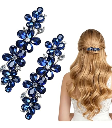 2 Fermacapelli Serpente Con Strass In Argento – Forcine Per Capelli Luccicanti, Regalo Per Donne E Ragazze