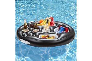 Sunshine smile Aufblasbarer Getränkehalter,Untersetzer Schwimmende Getränkehalter,Getränkehalter Pool Untersetzer,Schwimmende Coasters,Schwimmende Tablett,Schwimmende Getränkehalter