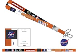 Bioworld Cordón naranja Suit Up NASA con llavero con logotipo de la NASA, Naranja, talla única