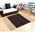 Yellow Weaves Plain Modern Carpet (Beige, Polyester, 3 X 5 Feet)