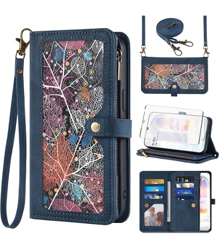 Blumen-Design Hülle Für LG X Power: Klappcase Mit Standfunktion & Kartenfach