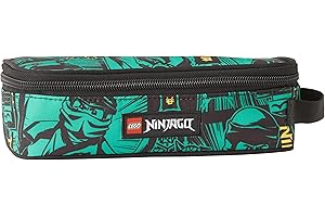 SKANDO BAGS Lego® – Estuche para niños – Práctica placa para el nombre – Espacio para todos los utensilios de escritura importantes, Lego Ninjago Green, Lego Ninjago Green