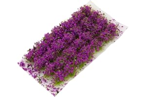 Healifty Paisajismo, modelismo, material en miniatura, flores, plantas, violeta, arbusto de hierba, modelo de construcción de maquetas, para hacer modelos, casa de muñecas, jardín de hadas, decoración