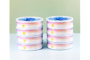 ALETO 8 recharges compatibles avec système d'élimination des couches AngelCare & Litter Locker II 8 Panier compatible inclus (incompatible avec Dress Up & XL & Tommee Tippee)