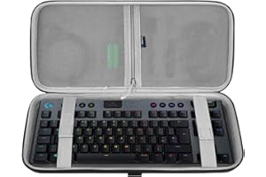 GEEKRIA TKL Keyboard Case, Hard Shell Travel Carrying Bag for 80% / 87 Keys Mechanical Gaming Keyboard, Compatible with Logitech G915 TKL, G PRO Keyboard/G PRO X (Extra Space)