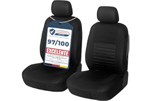 Upgrade4cars Fundas Asientos Delanteros Coche Universales Negro | Cubre Universal | Protector de Asiento Delantero para Conductor y Copiloto | Accesorios Interior Decoracion