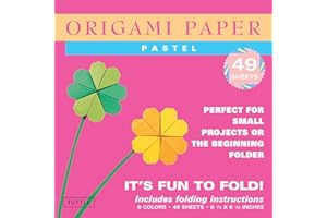Origami Paper Pastel: Perfect for Small Projects or the Beginner Folder: Tuttle Origami Paper: High-Quality Origami Sheets Printed with 6 Different Colors: Instructions for 6 Projects Included