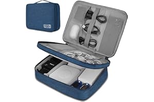 XINGXINRONG Sac Électronique Multifonctionnel Sac Câble Portable Étanche Pochette Rangement Accessoires Sacoche Organisateur Universelle pour Clé USB, Carte mémoire, Chargeur, Power Bank,1 Paquet