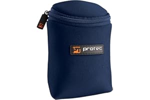 Protec Trumpet/Small Brass Multiple (3-Piece) Neoprene Mouthpiece Pouch with Zipper Closure - Blue (Model N219BX)