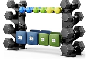 NIFFGAFF 4-Tier Dumbbell Rack Stand for Home Gym – Compact Weight Rack for Dumbbells, Free Weights, Heavy-Duty Steel Storage Rack for Neoprene & Hex Dumbbel (Dumbbells Not Included)