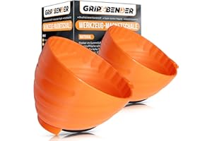 2 Stück GRIP&BENDER Werkstatt-Magnetschale, Magnetische Werkzeugschale aus ABS-Kunststoff, Magnetschüssel für Schrauben