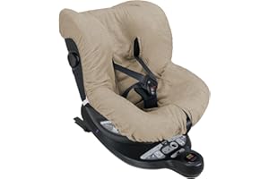 BABY IDEA Babysanity® Morbido Copri Seggiolino Auto Universale 0/18 In Doppia Spugna Di Cotone 100% Copri Seduta Lavabile Con Passaggio Cinghie -Made In Italy- (Beige)