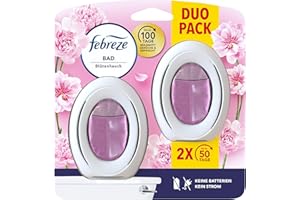 ‎FEBREZE Febreze Bad Lufterfrischer Lenor Blütenhauch Duo, Duftstecker zur kontinuierlichen Geruchsbekämpfung und -verhinderung