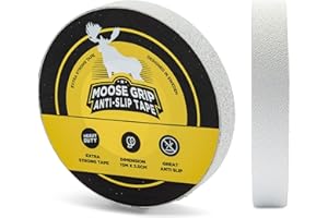 Safestep 15 m x 2,5 cm Moose Grip – Hohe Qualität | Leicht zu reinigen | Anti Rutsch Klebeband für Innen- und Außentreppen (Premium, Weiß, 15 m x 2,5 cm)